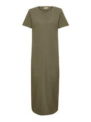 Kaffe Celina Full Length 100% Cotton T-Shirt Dress - Image 4 of 5