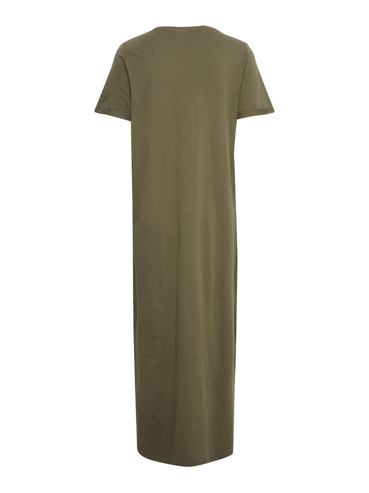 Kaffe Celina Full Length 100% Cotton T-Shirt Dress - Image 5 of 5
