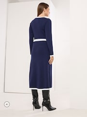 Μπλε - Star by Julien MacDonald Knitted Contrast Trim Dress - Εικόνα 3 από 6