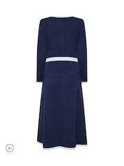 Μπλε - Star by Julien MacDonald Knitted Contrast Trim Dress - Εικόνα 6 από 6