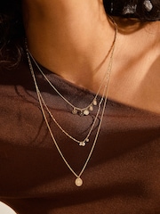 PILGRIM Gold Plated Carol Bohemian Layered Necklace 3-in-1 Set - Image 3 of 4