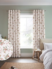 Laura Ashley Antique Pink Mountney Gardens Made to Measure 100% Cotton Curtains - Image 1 of 9