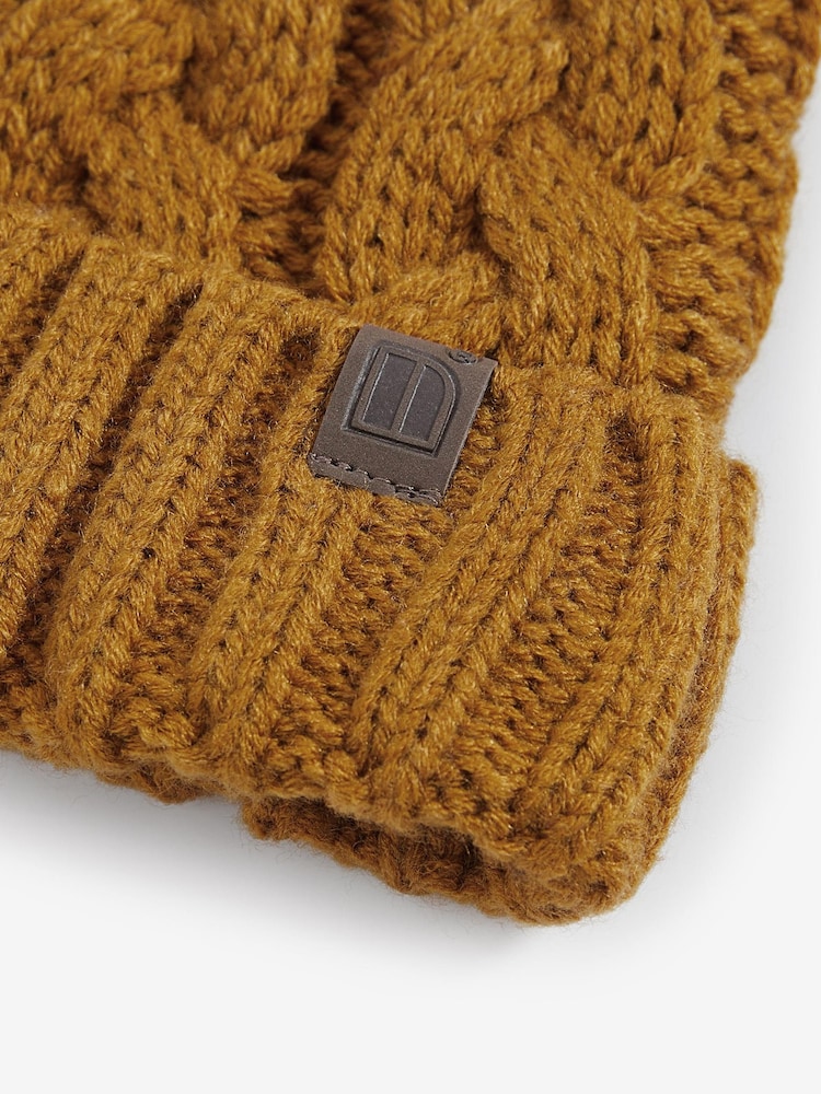 Ochre rumena - Pleteni kabel Pom Hat (1-16let) - Slika 2 iz 2 Ochre rumena - Pleteni kabel Pom Hat (1-16let) - Slika 2 iz 2