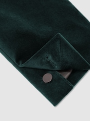 Reiss Green Apsara Tailored Fit Velvet Single-Breasted Blazer - Image 9 of 10