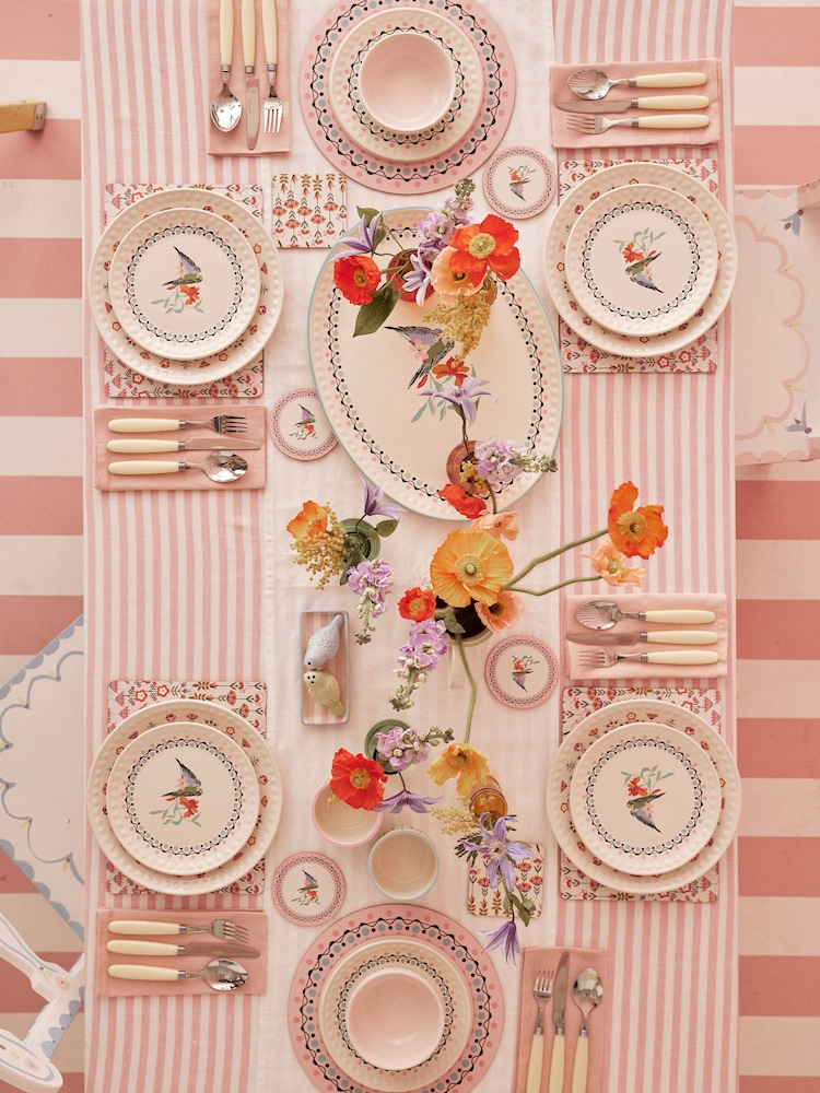 Cath Kidston 12 Piece Cream Painted Table Dinner Set - Image 1 of 4