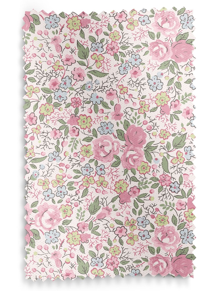 Laura Ashley Peony Pink Rowena Made to Measure Roman 100% Cotton Blinds - Image 5 of 5