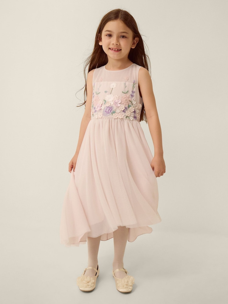 Monsoon Pink Matilda Sleeveless Meadow Party Dress - Image 1 of 1