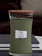 Woodwick Green Hourglass Scented Candle with Crackle Wick Fir - Image 1 of 4