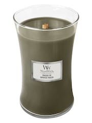 Woodwick Green Hourglass Scented Candle with Crackle Wick Fir - Image 3 of 4