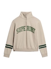 Cinza paralelepípedo - Superdry Athletic Applique Half Zip 100% Sweatshirt - Imagem 10 de 11