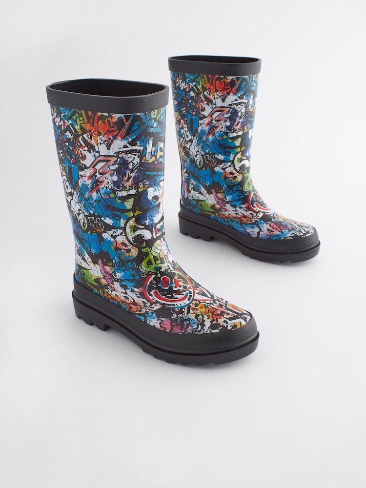 Graffiti Rubber Wellies - Image 1 of 5