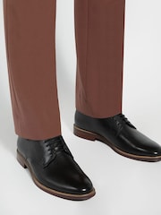 Dune London Black Standard Fit Stanleyy Soft Leather Gibson Shoes - Image 5 of 6