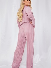 In The Style Pink Perrie Sian Plisse Trousers - Image 3 of 5