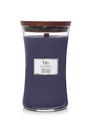 Woodwick Purple Large Hinoki Dahlia Scented Jar Candle - Image 2 of 4