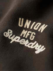 Superdry Bison Black Off White 100% Cotton Workwear Graphic Loose Crew Sweatshirt - Image 6 of 6