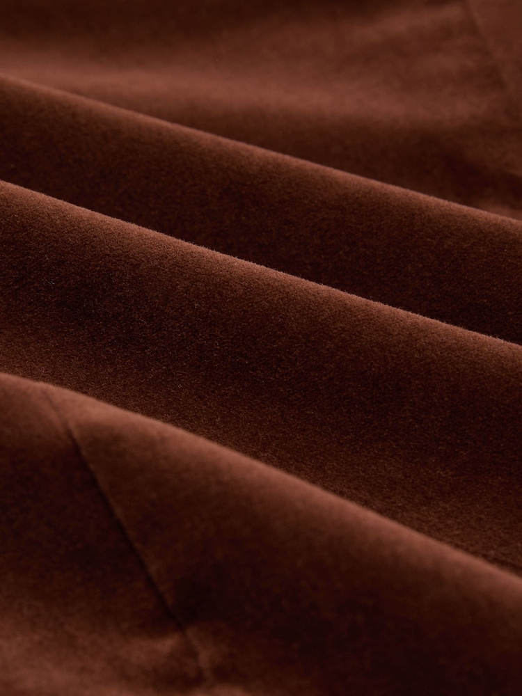 Reiss Tobacco Brown Apsara Classic Fit Velvet Single-Breasted Blazer - Image 11 of 11