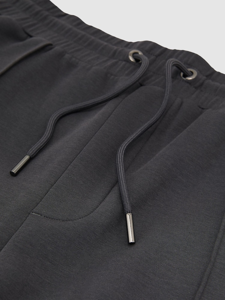 Reiss Charcoal Grey Form Premium Interlock Straight-Leg Joggers - Image 7 of 7 Reiss Charcoal Grey Form Premium Interlock Straight-Leg Joggers - Image 7 of 7