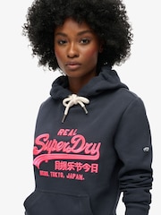 Superdry Eclipse Navy Neon vl Emb Graphic Hoodie - Image 2 of 4