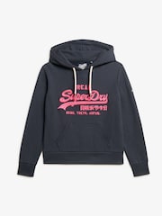 Superdry Eclipse Navy Neon vl Emb Graphic Hoodie - Image 3 of 4