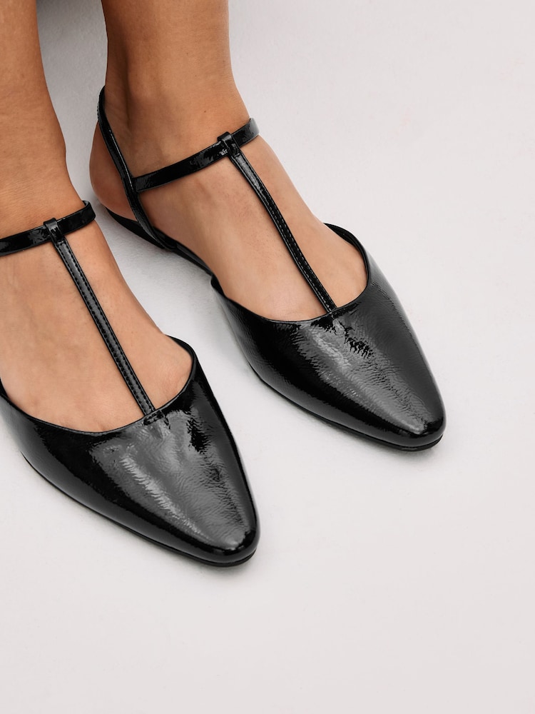 Black Forever Comfort T Bar Slingback Shoes - Image 2 of 7