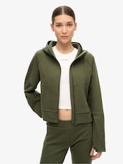 Superdry Army Khaki Sport Tech Relaxed Zip Hoodie - Image 1 of 3