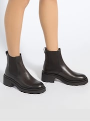 Dune London Brown Padelle Ankle Boots - Image 1 of 6