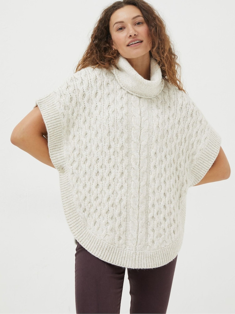 FatFace Cream Penny Poncho - Image 1 of 5 FatFace Cream Penny Poncho - Image 1 of 5