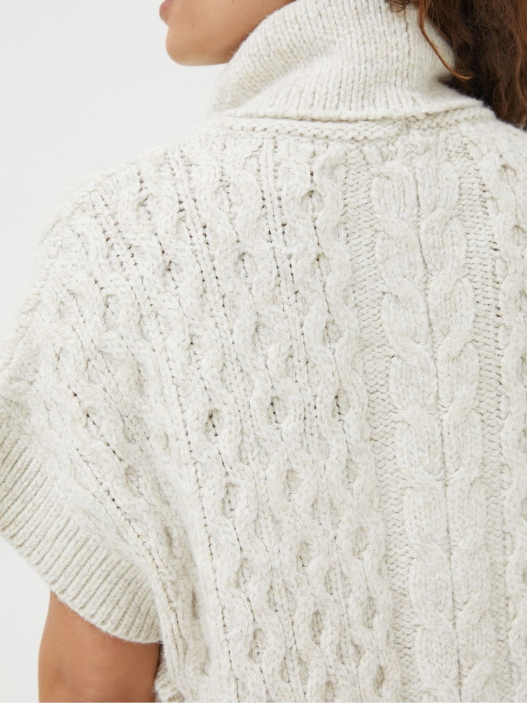 FatFace Cream Penny Poncho - Image 2 of 5 FatFace Cream Penny Poncho - Image 2 of 5