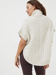 FatFace Cream Penny Poncho - Image 4 of 5