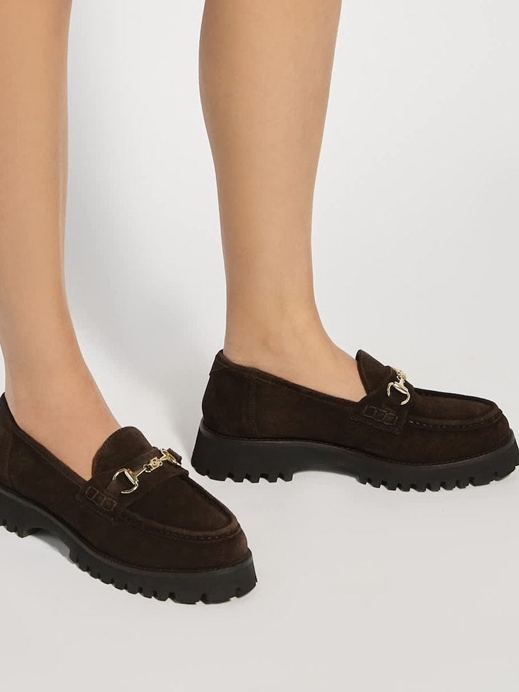 Dune London Brown Grissini Loafers - Image 1 of 6 Dune London Brown Grissini Loafers - Image 1 of 6