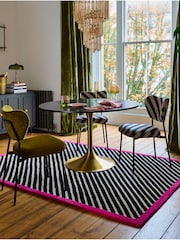 Rockett St George Black Wood Effect Wood Effect and Gold Dining Table - Image 1 of 4