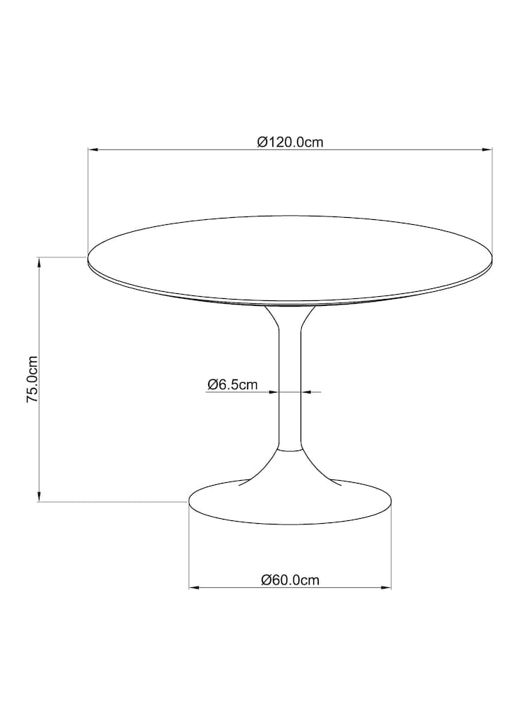 Rockett St George Black Wood Effect Wood Effect and Gold Dining Table - Image 4 of 4
