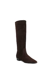 Dune London Dark Brown Torrie Knee High Boots - Image 2 of 5