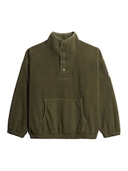 Superdry Army Khaki Sport Tech Sherpa Henley Hoodie - Image 4 of 6