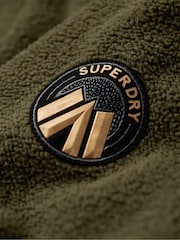 Superdry Army Khaki Sport Tech Sherpa Henley Hoodie - Image 5 of 6