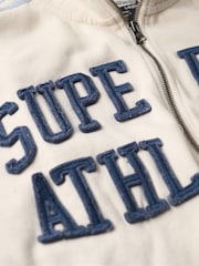 Tórtola crema - Chaqueta deportiva holgada de algodón 100 % con detalles de Superdry - Imagen 5 de 5