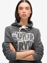 Superdry Blackboard Embellished Punk Graphic Hood - Image 2 of 4