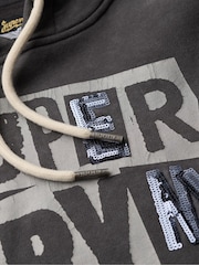 Superdry Blackboard Embellished Punk Graphic Hood - Image 4 of 4