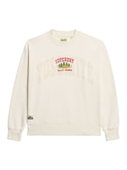 Cream - Superdry Eclipse bleumarin Travel Souvenir Larg Guler rotund Hanorac - Imaginea 6 din 6