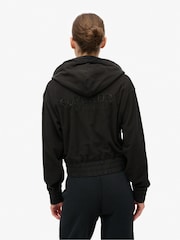 Superdry Black Sport Tech Grid Fleece Zip Hoodie - Image 2 of 6