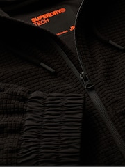 Superdry Black Sport Tech Grid Fleece Zip Hoodie - Image 6 of 6