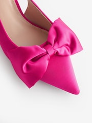 Pink Standard/Wide Fit Forever Comfort® Bow Slingback Kitten Heels - Image 4 of 7