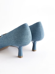 Denim Forever Comfort Jewel Trim Kitten Heels - Image 5 of 8