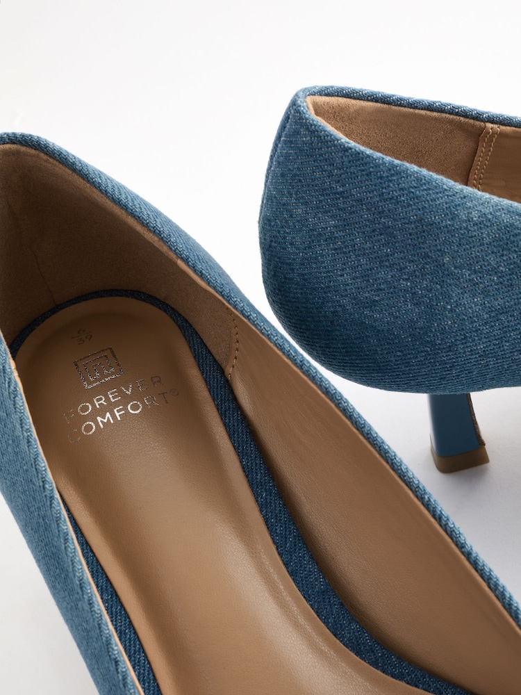 Denim Forever Comfort Jewel Trim Kitten Heels - Image 8 of 8