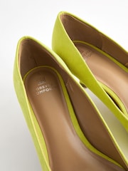 Lime Green Forever Comfort Jewel Trim Kitten Heels - Image 9 of 9