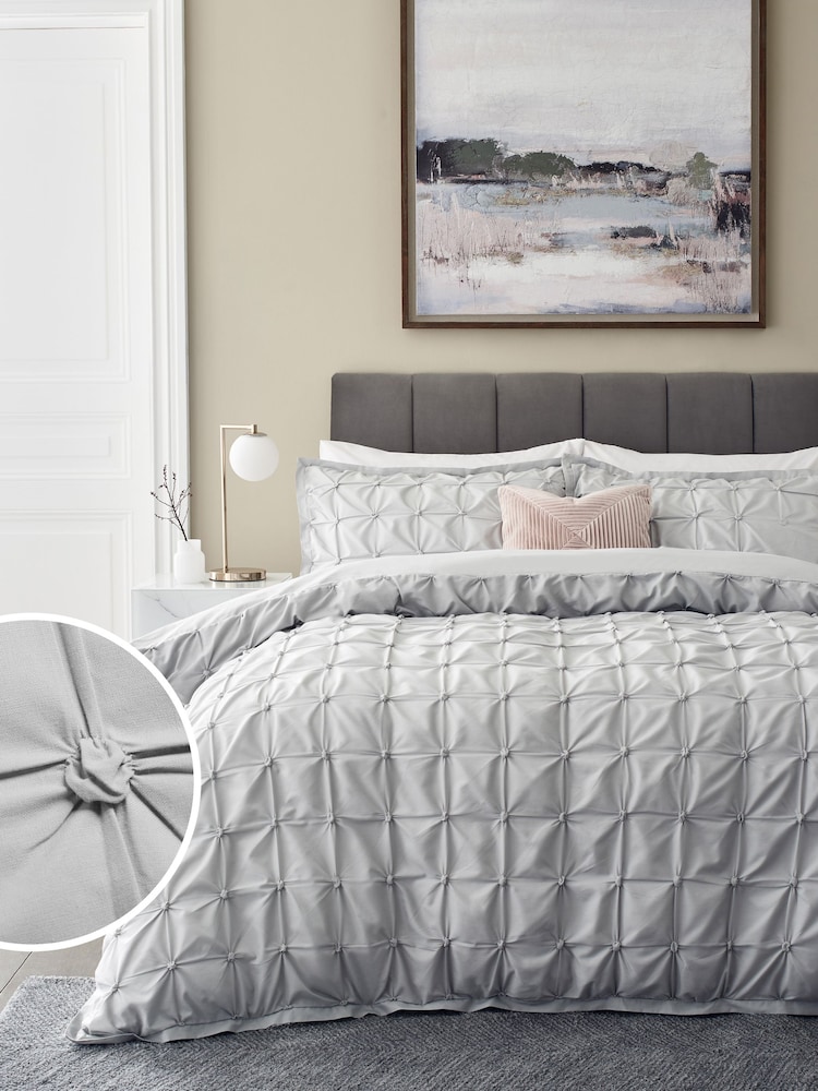 Tekstured pleats duvet pokrov in blazina set - Slika 1 iz 4