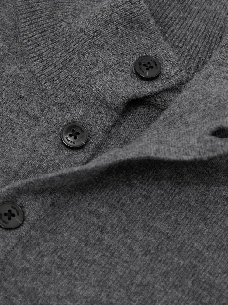 Gris medio melange - Reiss Prince 100% Cachemir Cuello alzado Suéter - Imagen 6 de 6 Gris medio melange - Reiss Prince 100% Cachemir Cuello alzado Suéter - Imagen 6 de 6
