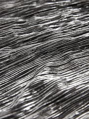 Metallic Plisse Long Sleeve Metallic Jumpsuit - Image 6 of 6