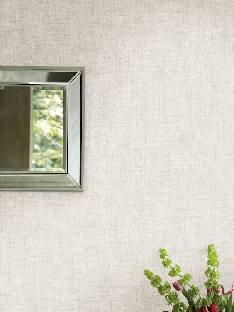 Laura Ashley Pale Dove Grey Plain Textured A4 Wallpaper Sample - Image 1 of 2