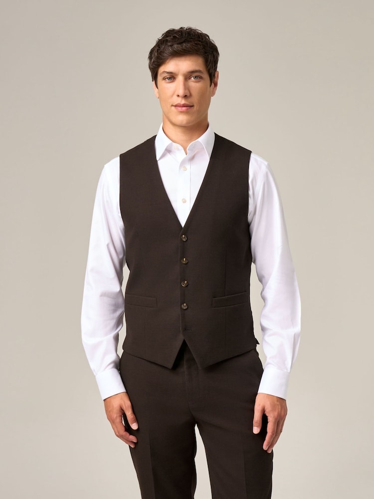 Skopes Brown Welles Suit Waistcoat - Image 1 of 4